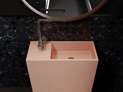 Ροζ νεροχύτης Terrazzo